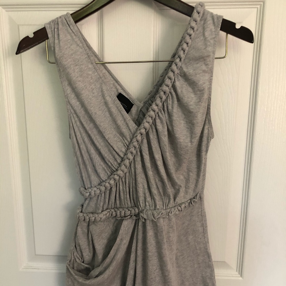 Anthropologie Deletta Heather Gray Sleeveless Top
